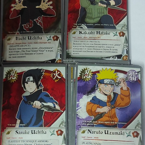 Naruto cards used, set of 84, Bulgarian edition