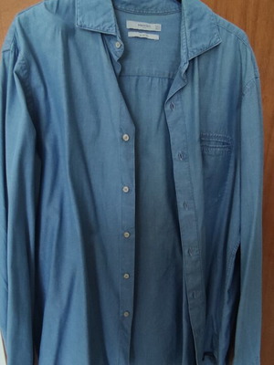 Mango blue shirt, size L