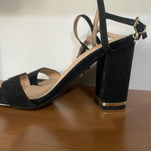 Strappy Sandals with Block Heel like new, size 37, black