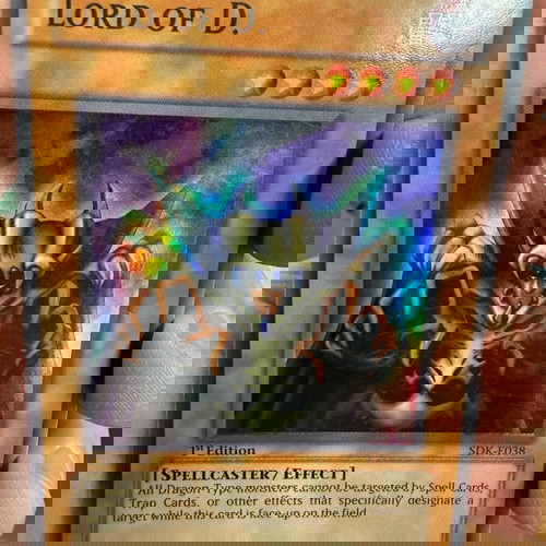 YU-GI-OH Lord of D. Gold Card μεταχειρισμένη, 1η έκδοση SDK-E038