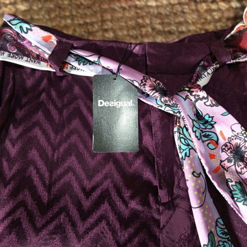 Desigual palazzo pants new with tag, size M, satin belt