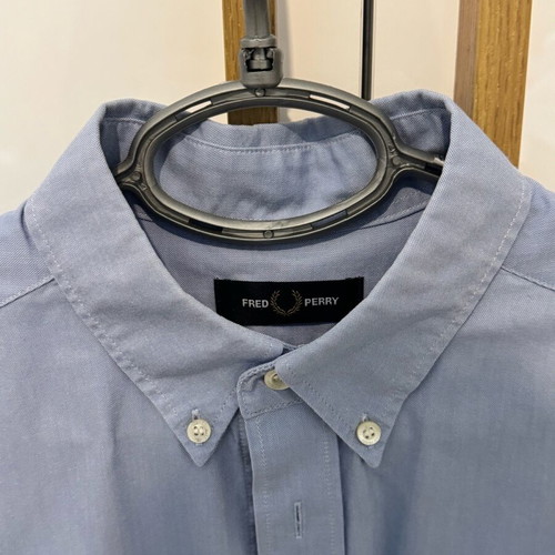 Fred Perry shirt like new, medium, blue turquoise