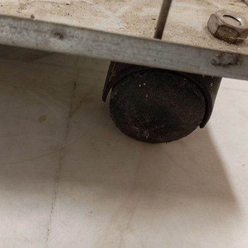 Galvanized transport basket used with wheels
