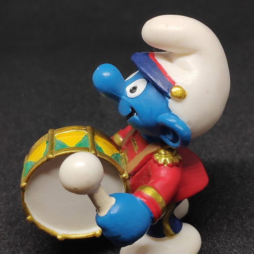 Schleich Smurf Drummer Figure 2001 like new