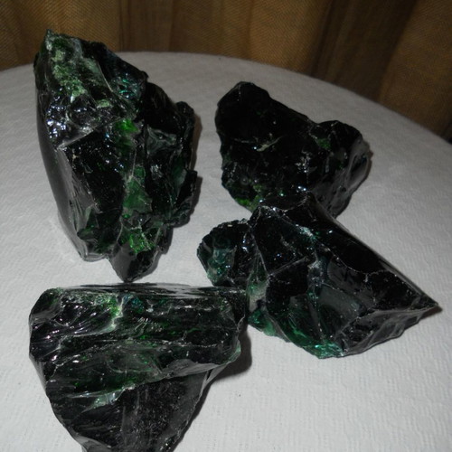 Decorative green glass mass new