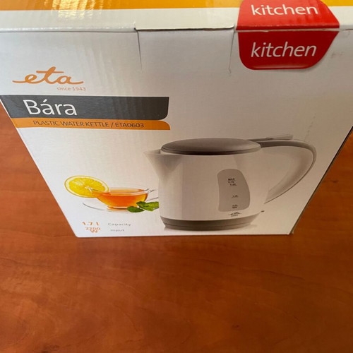ETA Bara kettle 1.7lt 2200W new, grey-white
