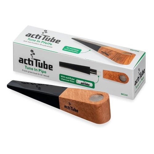 Wooden Tune In Bruyere Actitube pipe new, made of heather wood