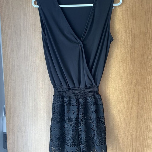 Anel playsuit black size S like new with lace details