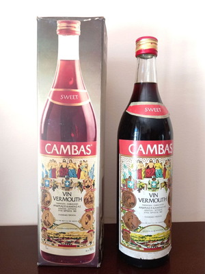Cambas Vermouth collectible, 1l, 16%, like new, 1970s - 1980s with original box