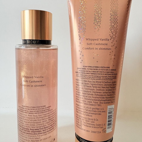 Victoria's Secret Bare Vanilla Shimmer fragrance mist and lotion gift set new