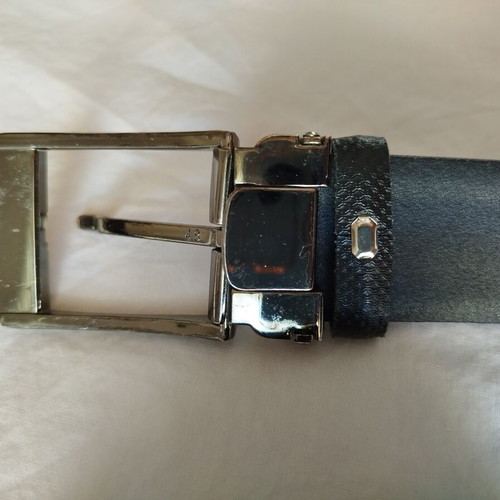 Men's leather reversible belt like new, black, size XXL 135cm