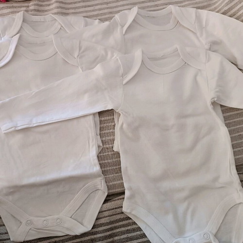 Long-sleeve baby bodysuits used, pack of 21 pieces 56-68 cm