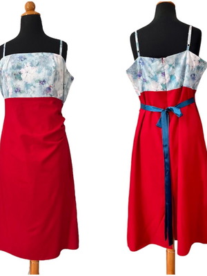 Chinese maxi dress XL red vintage like new