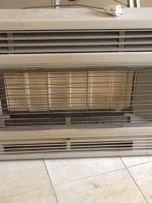 Rinnai natural gas heater used, functional with fan