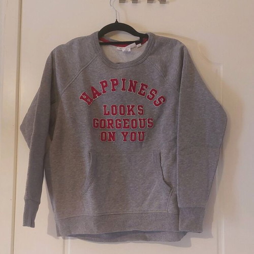 H&M grey sweatshirt with wide fit and fleece lining, like new