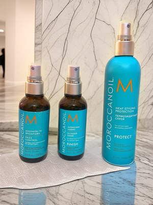 Moroccanoil σετ τριών προϊόντων styling καινούργιο με νεσεσέρ