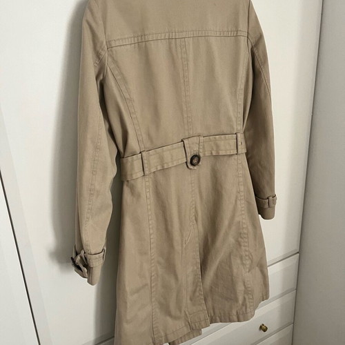 Zara trench coat large used, 100% cotton beige