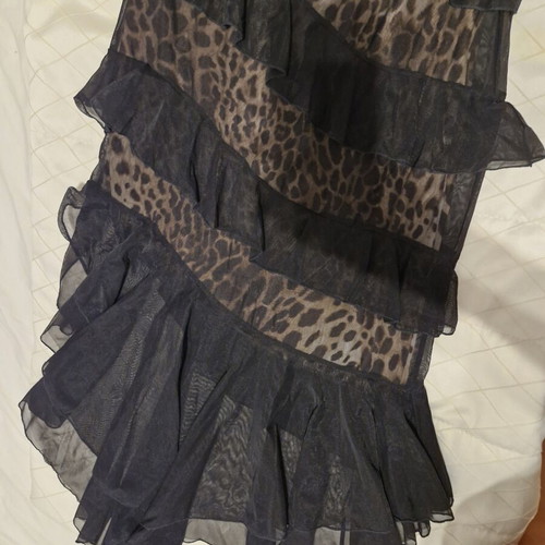 Mitropoulos Asymmetric Dress size 1, like new, black and brown