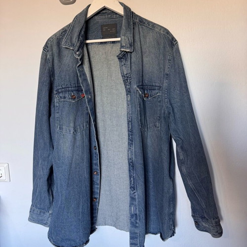 Zara Denim Jacket men's like new, gray and blue, size XL