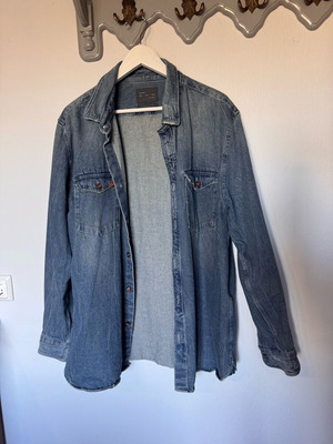 Zara Denim Jacket men's like new, gray and blue, size XL
