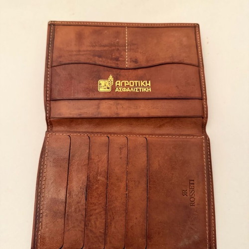 Rosseti Agricultural Insurance Wallet like new, brown collectible