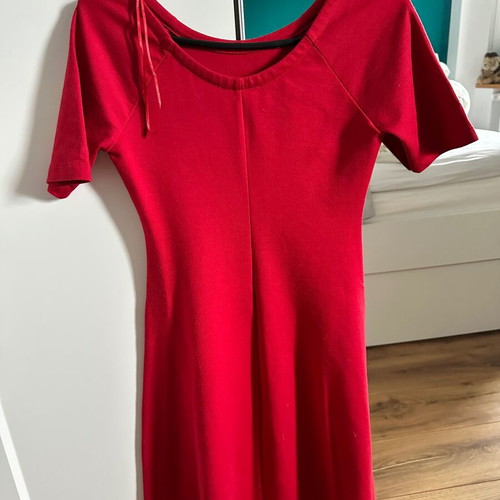 Zara red short-sleeve dress, size S