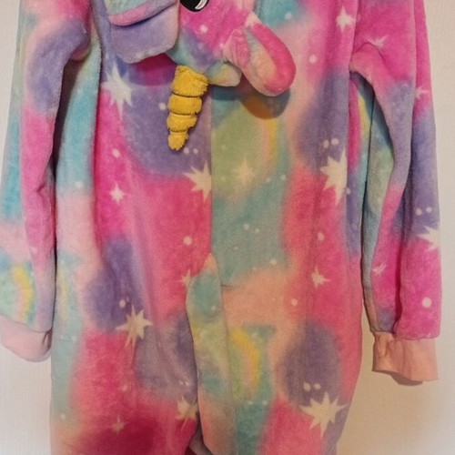 Unicorn one-piece pajama suit like new, size M