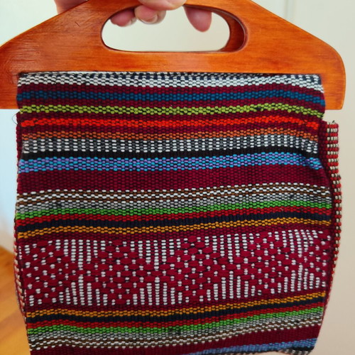 Handmade small woven Mexican handbag