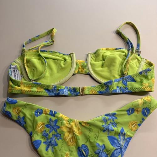 Vassia Kostara bikini set like new, top size M, bottom size S, multicolor