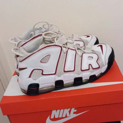 Nike Air More Uptempo sneakers άσπρο/κόκκινο σαν καινούργιο με original κουτί