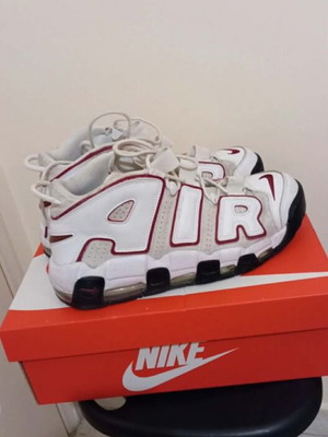 Nike Air More Uptempo sneakers άσπρο/κόκκινο σαν καινούργιο με original κουτί