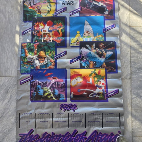 Atari 1984 poster used condition, 60 x 90 cm