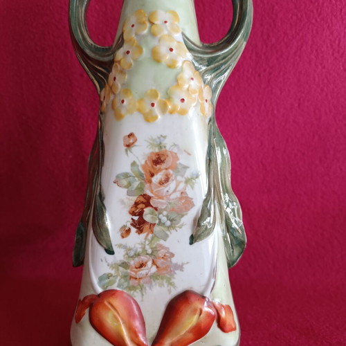 Art Nouveau vase from barbotine like new