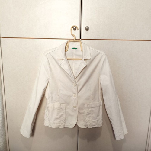 White jacket United Colors of Benetton like new, cotton corduroy size M