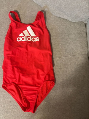 Adidas swimsuit for girl 9-10 years like new, red
