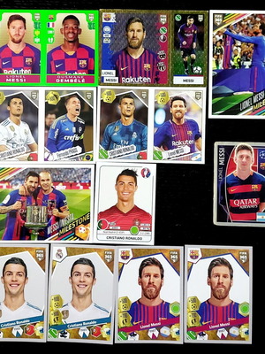 Μεσσι Ροναλντο Panini Χαρτάκια σαν καινούργιο, πακέτο 12