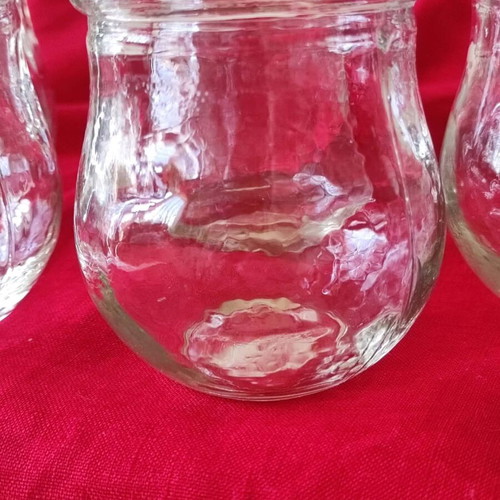 Set of 5 used glass cupping jars