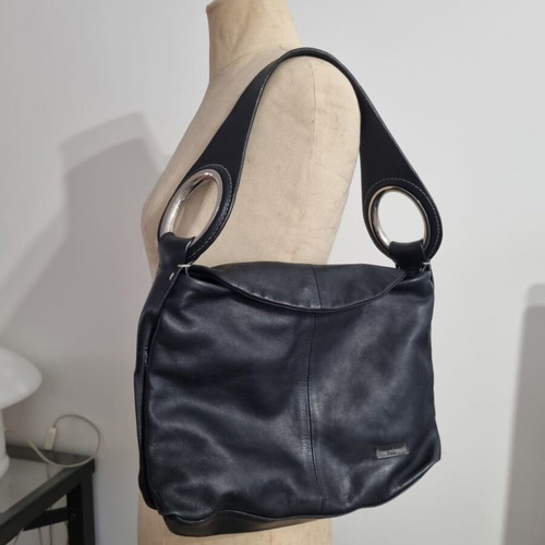 Saint Clair Paris shoulder leather bag used, black