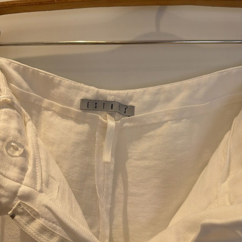 Esthis linen pants white, high waist, excellent condition, size M
