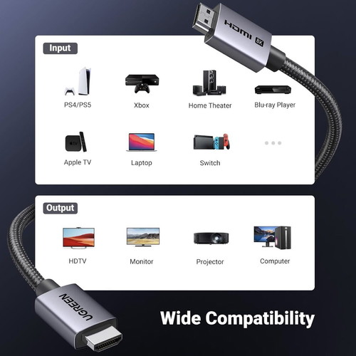 Ugreen 8K HDMI 2.1 cable 48 Gbps 10 meters ultrahigh speed
