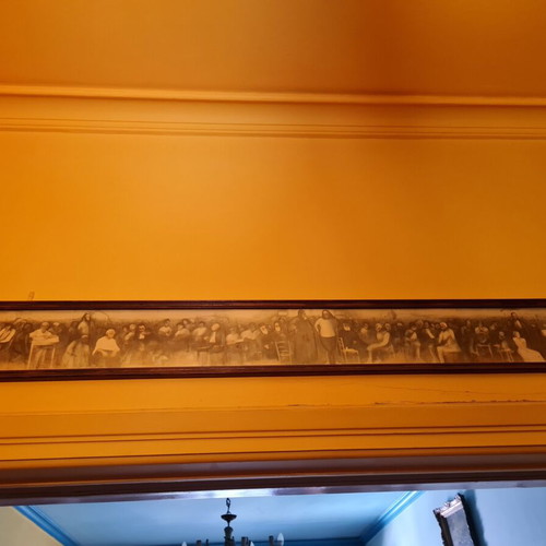 Vintage elongated painting used
