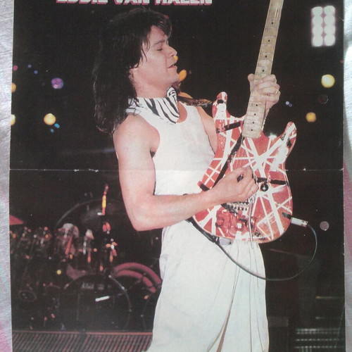 Van Halen (Eddie) & Zig Zag poster used, Manina magazine