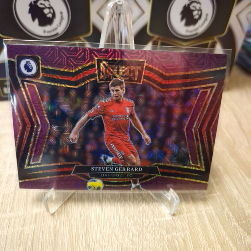 Liverpool Steven Gerrard Purple & Silver Prizm Field Level card new