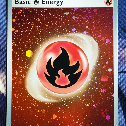 Basic Fire Energy Galaxy Holo Pokemon card like new