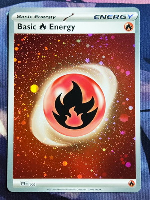 Basic Fire Energy Galaxy Holo Pokemon card like new
