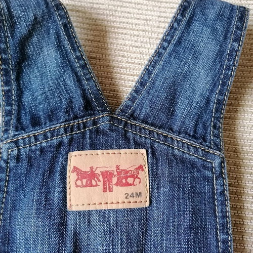 Levi’s denim dungaree dress for 2-year-old girl