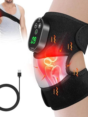 Heated Vibration Knee Massager with 6 Heat Levels and 3 Vibration Modes
