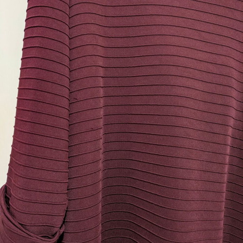 Midi Ossigeno dress with textured burgundy fabric, like new, size L