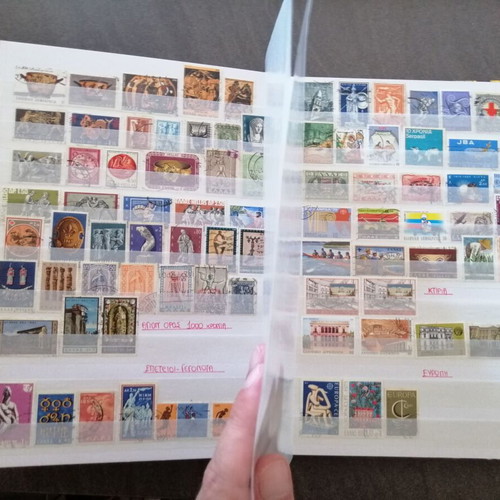 Stamp collection used, Greece and international thematic album