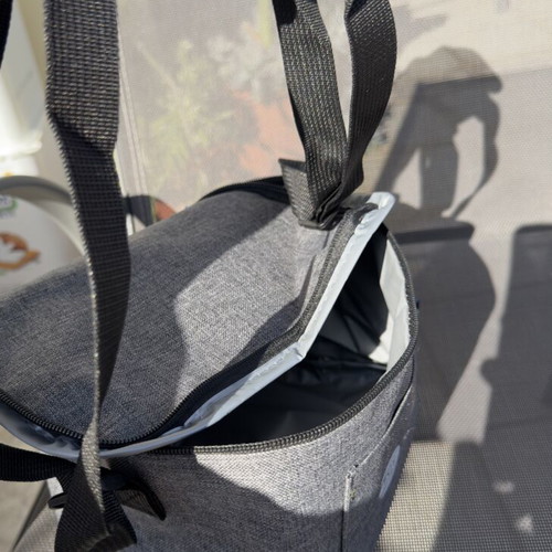 Cooling Bag new, gray, insulated with adjustable shoulder strap